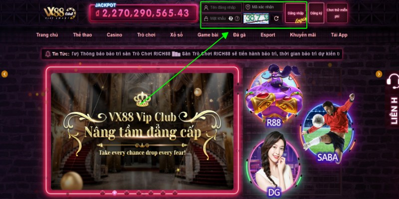 Khái quát chung về đăng nhập Vx88