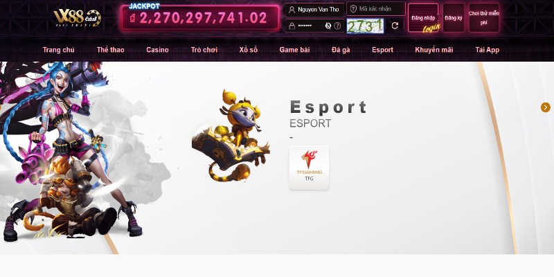 Khái quát về Esport Vx88